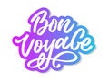 Bon Voyage Hand Lettering Vector Calligraphy Travel Royalty Free Stock Photo