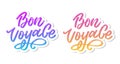 Bon Voyage Hand Lettering Vector Calligraphy Travel Royalty Free Stock Photo