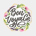 Bon Voyage Hand Lettering Vector Calligraphy Travel Royalty Free Stock Photo