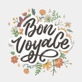 Bon Voyage Hand Lettering Vector Calligraphy Travel Royalty Free Stock Photo