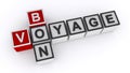 Bon voyage word block on white Royalty Free Stock Photo