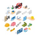 Bonanza icons set, isometric style