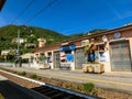 Bonassola, La Spezia, Liguria, Italy - September 14, 2019: The train station