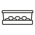 Bonbon box icon outline vector. Takeaway food