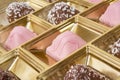 Bonbon Sweets Candy Assortment In Box Macro Photo
