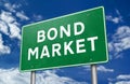 Bond Market - road sign illustration Royalty Free Stock Photo