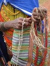 Bonda tribal women offer their handmade crafts