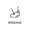 Bondage flat icon or logo for web design