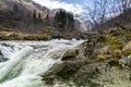 Bondhusdalen Valley near the village of Sunndal, the Bondhuselva River in the background of the mountains, Norway Royalty Free Stock Photo