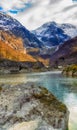 Bondhusvatnet Lake in the Bondhusdalen Valley near the village of Sunndal Royalty Free Stock Photo