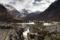 Bondhusvatnet Lake in the Bondhusdalen Valley near the village of Sunndal Royalty Free Stock Photo