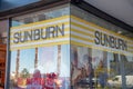 BONDI BEACH, AUSTRALIA - AUGUST 18, 2018: Sunburn shop in city center. The city is a famous attraction for local and tourists Royalty Free Stock Photo