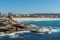 Bondi beach with Mackenzies Point in front, Sydney Australia