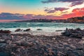 Bondi Beach -An oil painting of a sunset Royalty Free Stock Photo