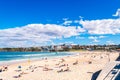 Bondi Beach with people on a day Royalty Free Stock Photo