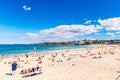 Bondi Beach with people on a warm day Royalty Free Stock Photo