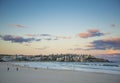 Bondi beach at sunset in sydney australia Royalty Free Stock Photo