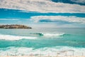 Bondi Beach surfers catching waves Royalty Free Stock Photo