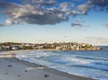 Bondi beach view at sunset dusk near sydney australia Royalty Free Stock Photo