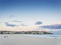 Bondi beach view at sunset dusk near sydney australia