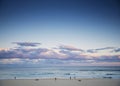 Bondi beach view at sunset dusk near sydney australia Royalty Free Stock Photo