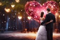 Bonding of hearts in a momentous event, the beginning of shared dreams Royalty Free Stock Photo