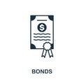 Bonds icon. Creative element design from stock market icons collection. Pixel perfect Bonds icon for web design, apps, software,