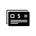 Black solid icon for Bonds, money and investment