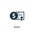 Bonds icon. Simple element illustration