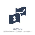 Bonds icon. Trendy flat vector Bonds icon on white background fr