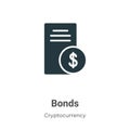 Bonds vector icon on white background. Flat vector bonds icon symbol sign from modern cryptocurrency collection for mobile concept