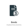 Bonds vector icon on white background. Flat vector bonds icon symbol sign from modern cryptocurrency economy and finance