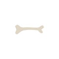 Bone of archeological finds and excavation, flat vector illustration isolated.