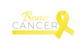 Bone Cancer Sarcome Awareness Month Isolated Logo Icon Sign