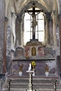 Bone Church Kostnice - front altar Royalty Free Stock Photo