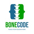 Bone Code Logo Vector template.