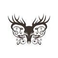 Bone deer decoration vector illustration Royalty Free Stock Photo