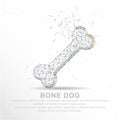 Bone dog digitally drawn in the form of broken a part triangle shape Royalty Free Stock Photo