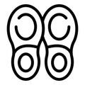 Bone feet pain icon outline vector. Orthopedic support