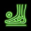 bone flat feet neon glow icon illustration Royalty Free Stock Photo