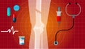 Bone fracture broken legs human anatomy x ray medical treatment illustration icon