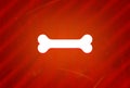 Bone icon isolated on abstract red gradient magnificence background