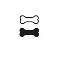 Bone icon. Lined vector illustration. Isolated image on white background. Royalty Free Stock Photo