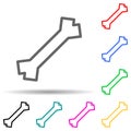 bone multi color style icon. Simple thin line, outline vector of web icons for ui and ux, website or mobile application Royalty Free Stock Photo
