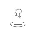 Bone, nasty, broken outline icon. Element of nasty icon. Thin line icon for website design and development, app development. Royalty Free Stock Photo