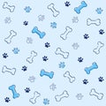 Bone and paw pattern