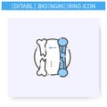 Bone prosthesis line icon. Editable illustration Royalty Free Stock Photo