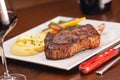 Bone In Rib-Eye Steak Royalty Free Stock Photo