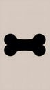 Bone-shaped silhouette, often associated with pets or used as design element. Royalty Free Stock Photo