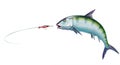 Bonefish fish attacks Popper Lures Topwater Fishing Baits.